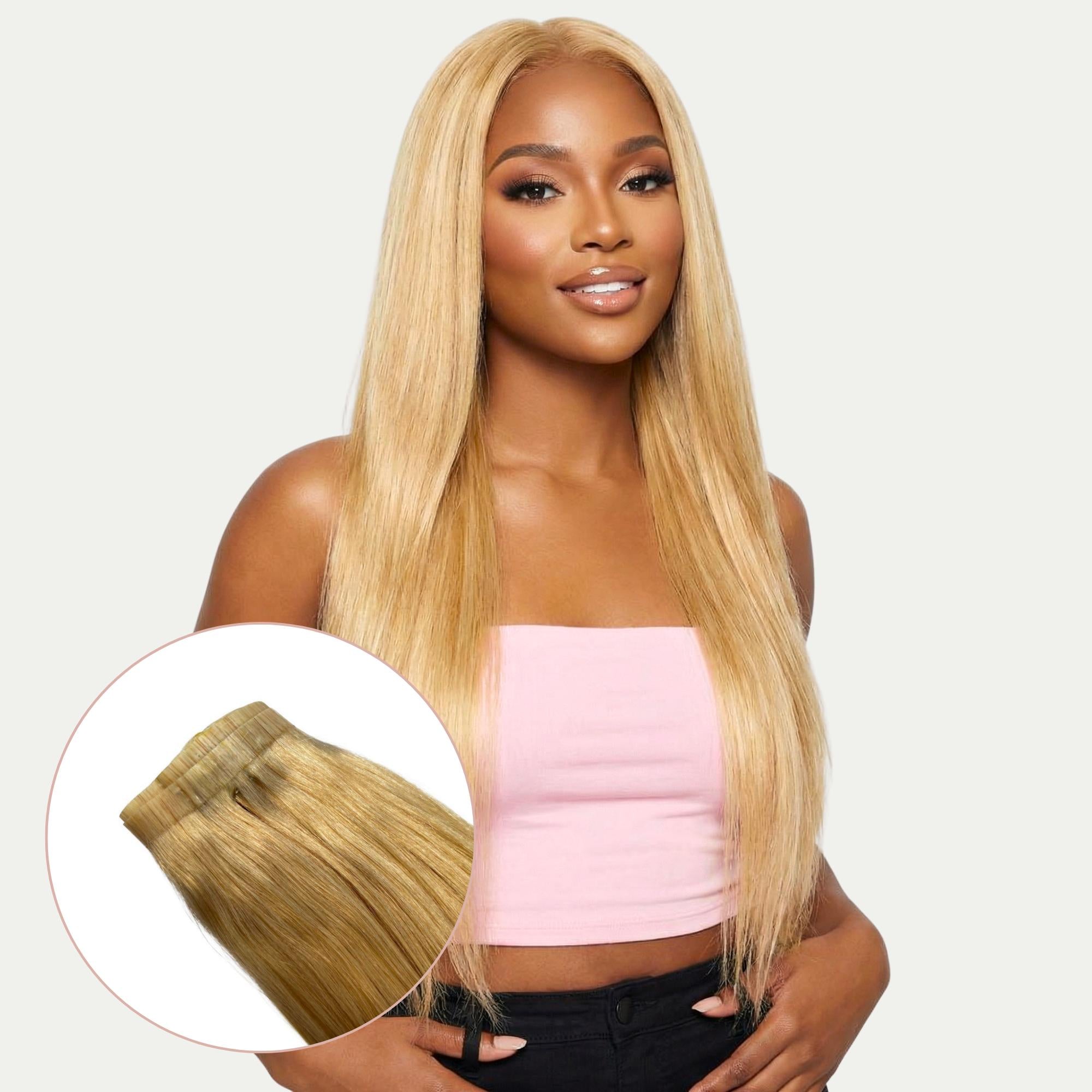Blonde Seamless Clip-In 100% Human Hair Extensions by Private Label