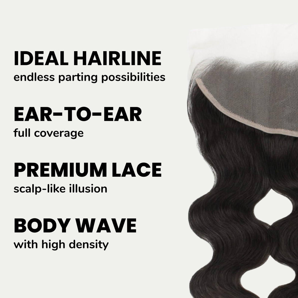 Brazilian Body Wave 13x4 Transparent Lace Human Hair Frontal by Private Label