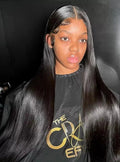Brazilian Bone Straight Lace Front Human Hair Wig by Luxegan