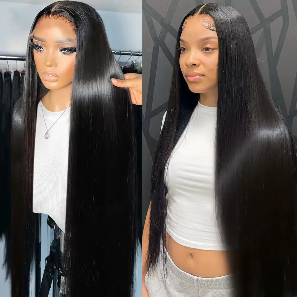 Brazilian Bone Straight Lace Front Human Hair Wig by Luxegan