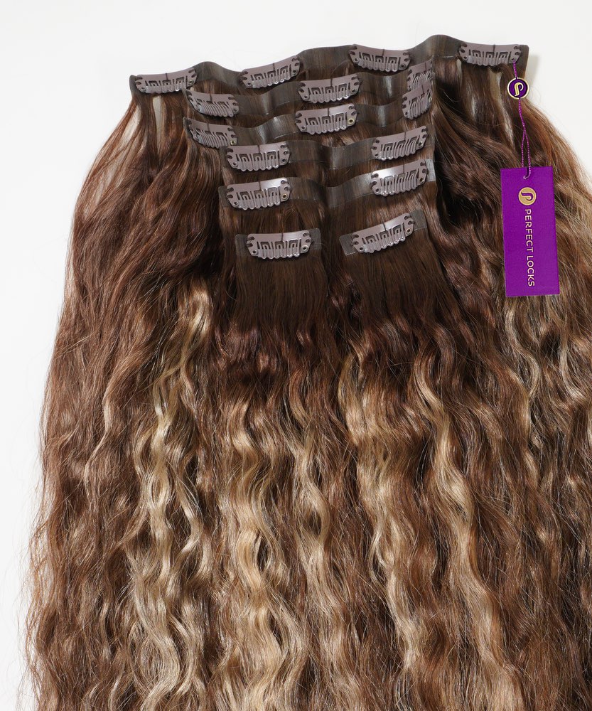 Curly Seamless Clip-In Hair Extensions by Perfect Locks