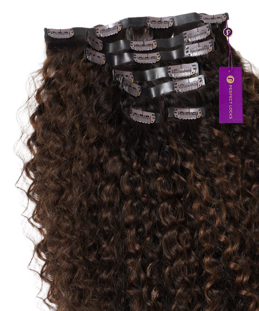 Curly Seamless Clip-In Hair Extensions by Perfect Locks