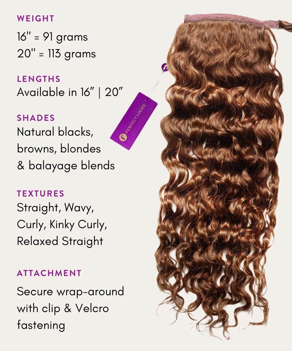 Curly Clip-In Ponytail Extensions by Perfect Locks