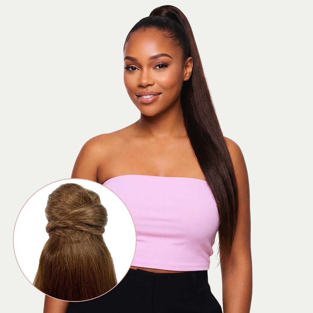 Dark Brown 100% Human Hair Ponytail Extension by Private Label