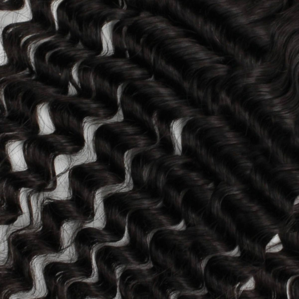 Deep Wave 13x4 Transparent Lace Human Hair Frontal by Private Label