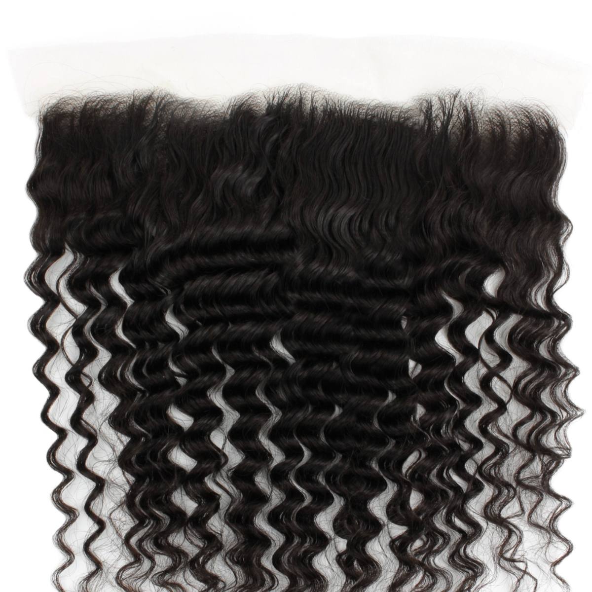 Deep Wave 13x4 Transparent Lace Human Hair Frontal by Private Label