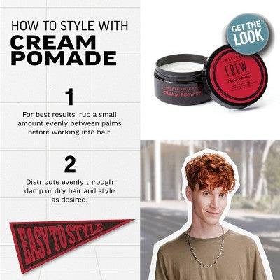 American Crew Men's Light Hold and Low Shine Hair Styling Cream Pomade 3oz - New by This is Beauty US