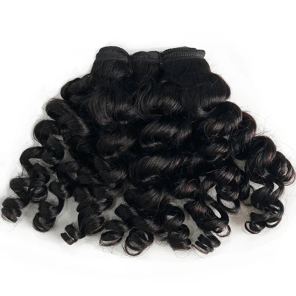 Bouncy Curly Brazilian Remy Hair Weave | 1/3/4 Bundles | Double Weft | Natural Hair Extensions by Luxegan