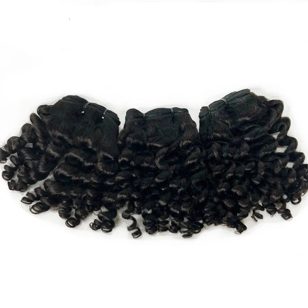 Bouncy Curly Brazilian Remy Hair Weave | 1/3/4 Bundles | Double Weft | Natural Hair Extensions by Luxegan