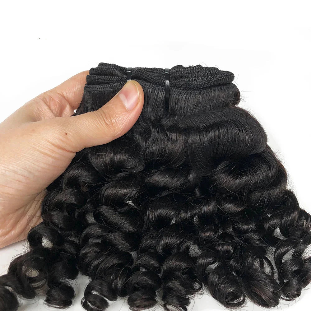 Bouncy Curly Brazilian Remy Hair Weave | 1/3/4 Bundles | Double Weft | Natural Hair Extensions by Luxegan