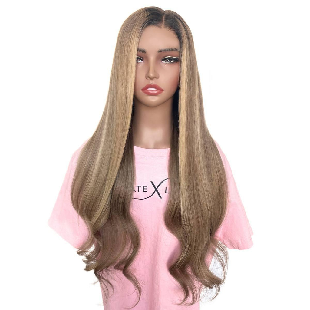 Hazel Glueless 5x5 HD Lace Professionally Colored 100% Human Hair Closure Wig by Private Label