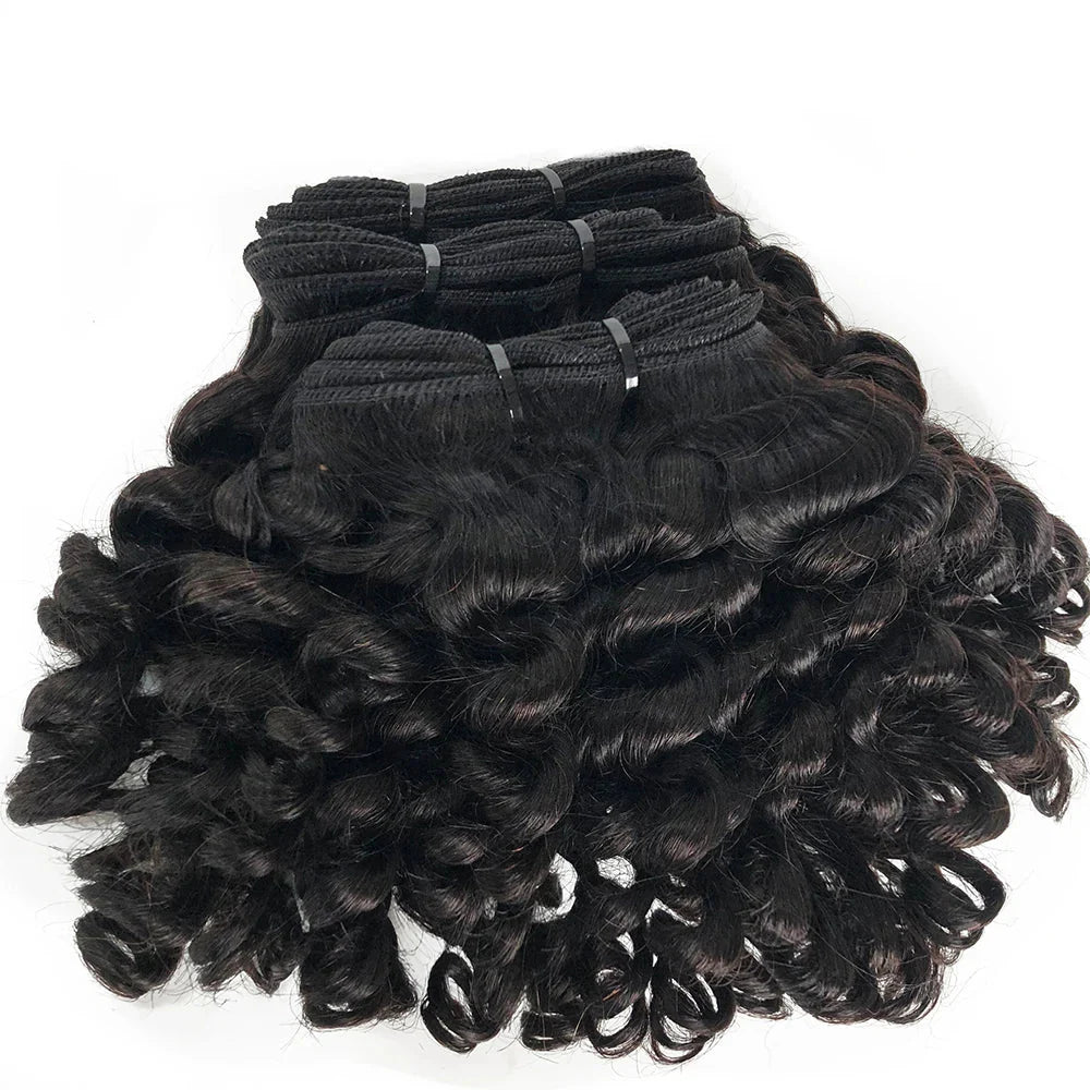 Bouncy Curly Brazilian Remy Hair Weave | 1/3/4 Bundles | Double Weft | Natural Hair Extensions by Luxegan