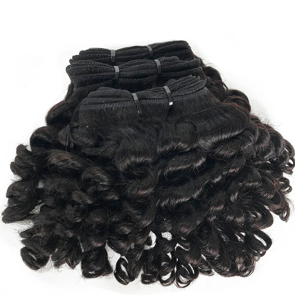 Bouncy Curly Brazilian Remy Hair Weave | 1/3/4 Bundles | Double Weft | Natural Hair Extensions by Luxegan