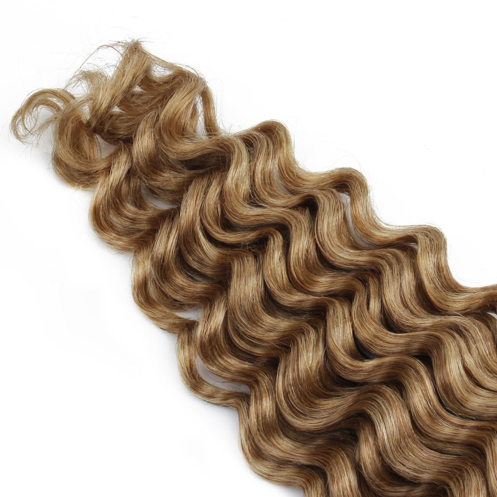 Honey Blonde Deep Wave 27 Bulk 100% Human Braiding Hair by Private Label