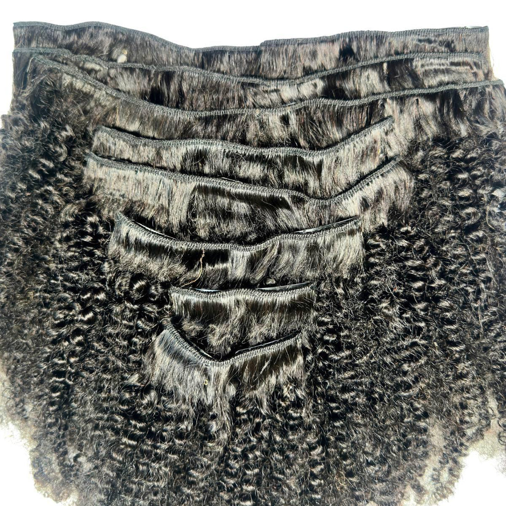 Afro Kinky Curly Clip-In 100% Human Hair Extensions by Private Label