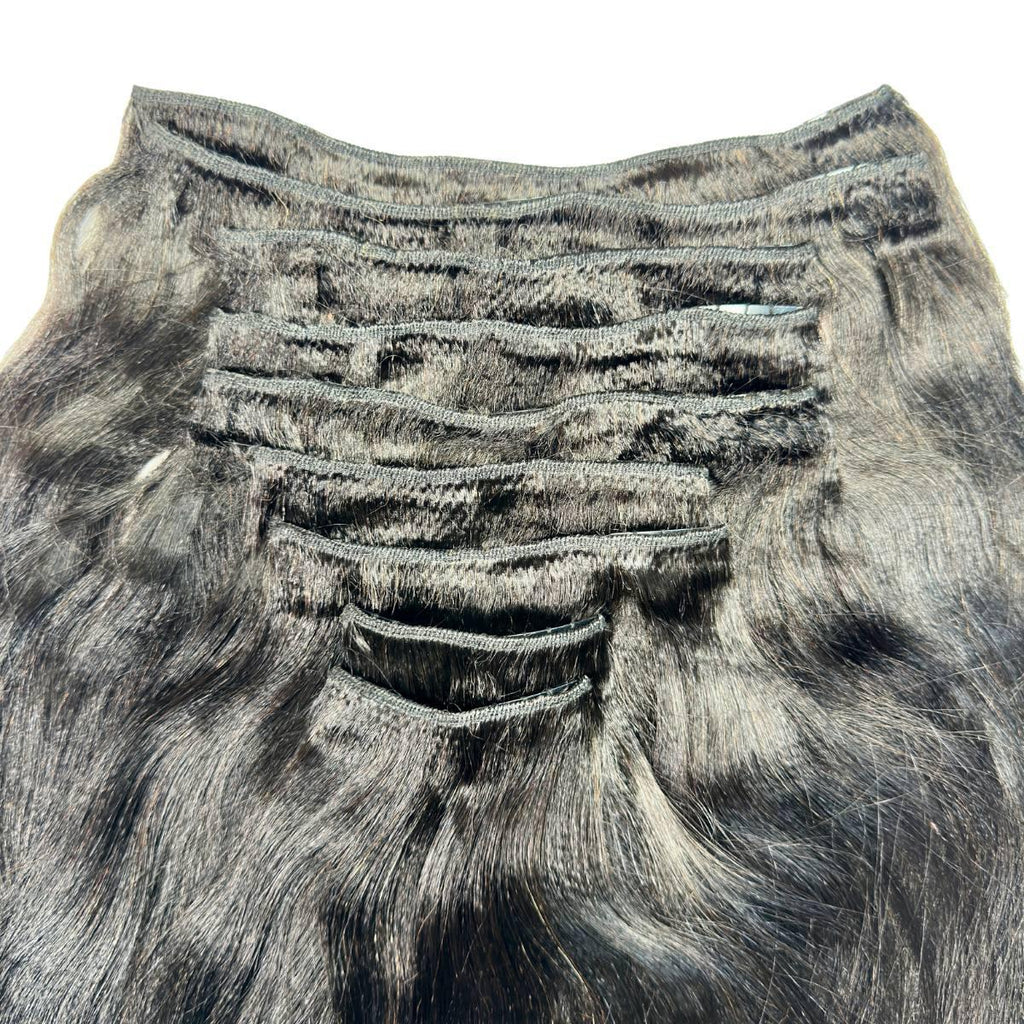Yaki Straight Clip-In 100% Human Hair Extensions by Private Label