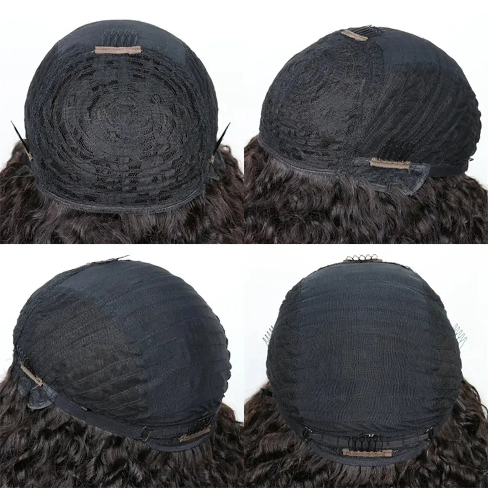 Jerry Curly Human Hair Wig with Bangs | Malaysian Remy Hair | Afro Curly Wig by Luxegan