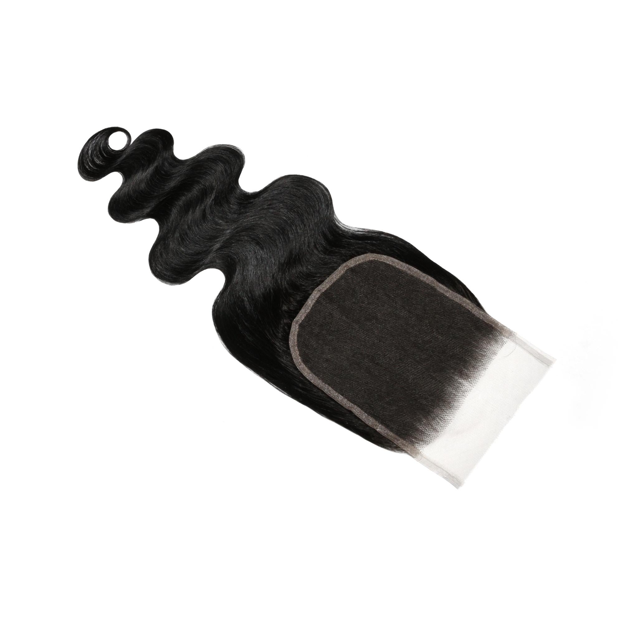 Jet Black Body Wave 5x5 HD Lace Human Hair Closure by Private Label