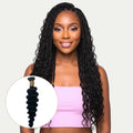 Jet Black Deep Wave Bulk 100% Human Braiding Hair by Private Label