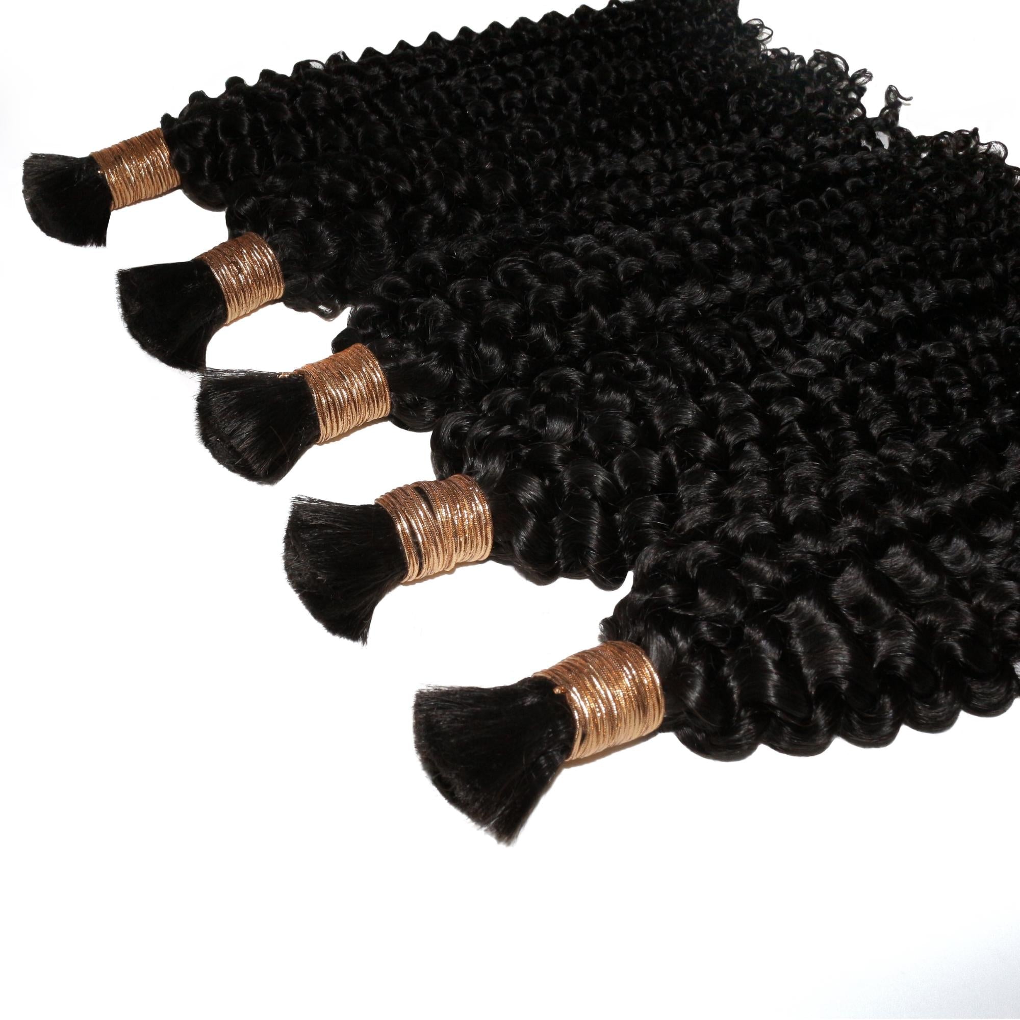 Kinky Curly Bulk 100% Human Braiding Hair by Private Label