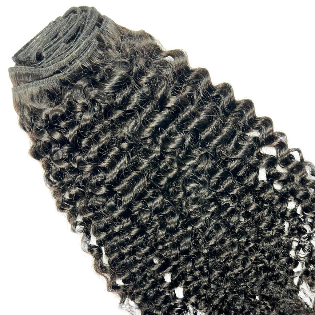 Kinky Curly Clip-In 100% Human Hair Extensions by Private Label