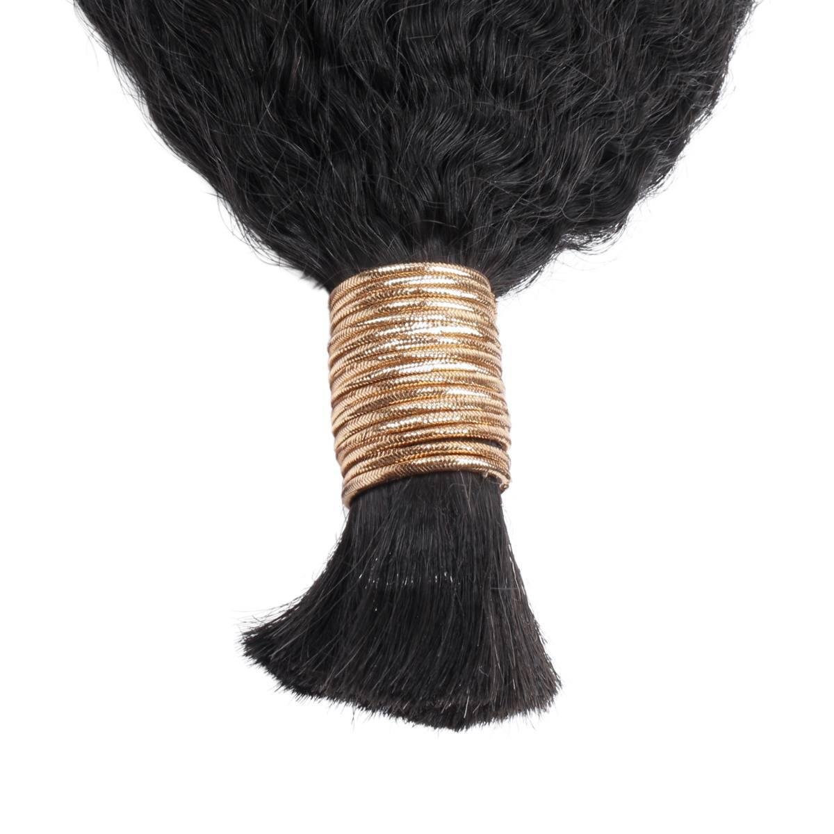 Kinky Straight Bulk 100% Human Braiding Hair by Private Label
