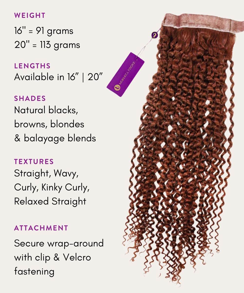 Kinky Curly Clip-In Ponytail Extensions by Perfect Locks