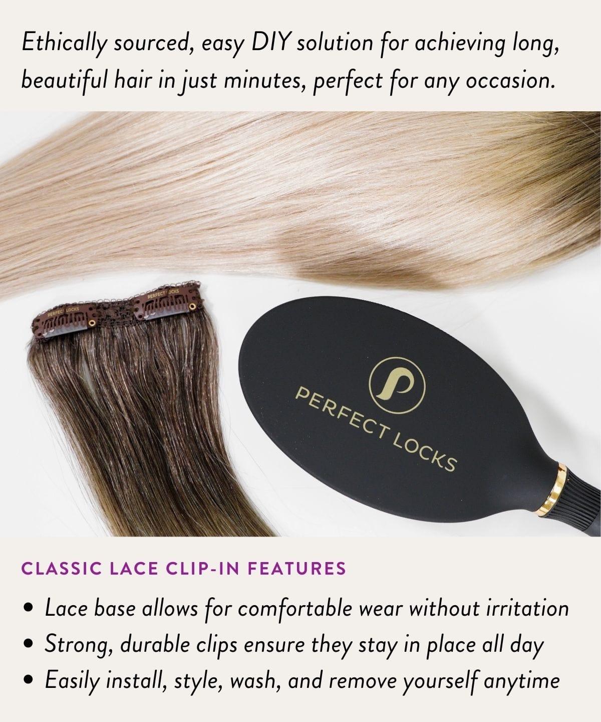 Straight Classic Clip-In Hair Extensions by Perfect Locks