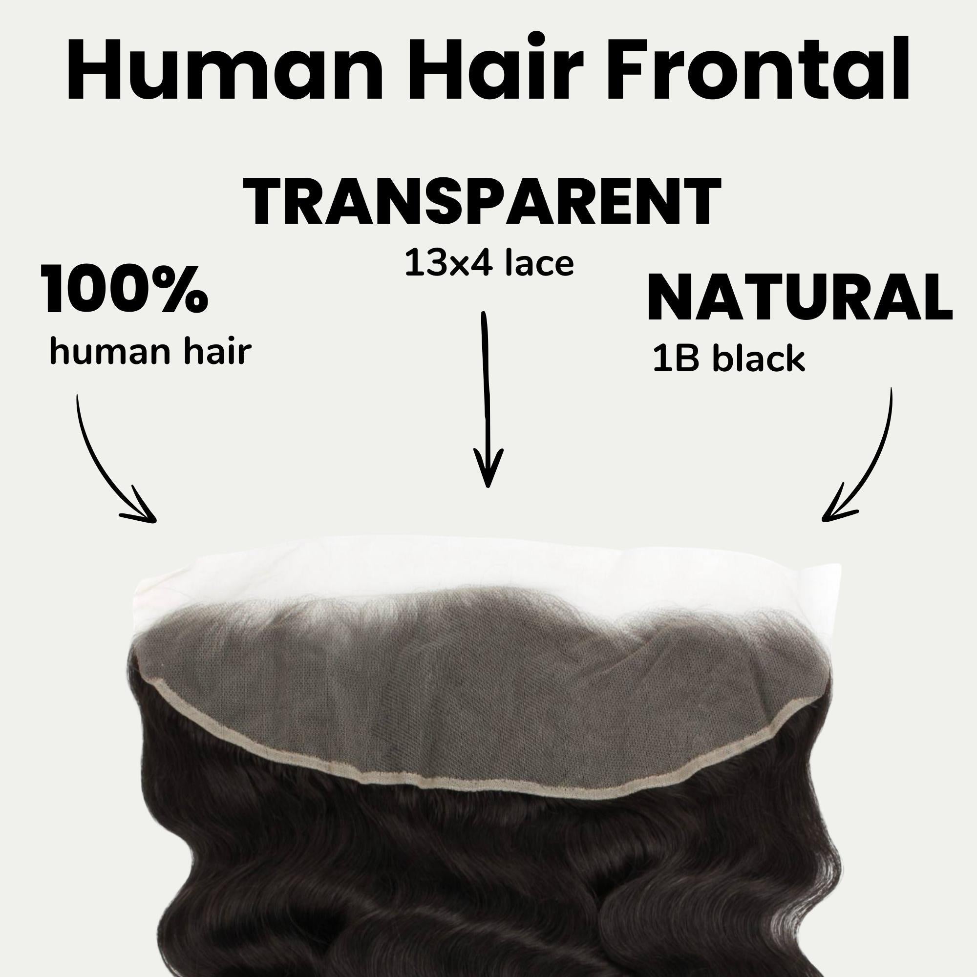 Loose Wave 13x4 Transparent Lace Human Hair Frontal by Private Label
