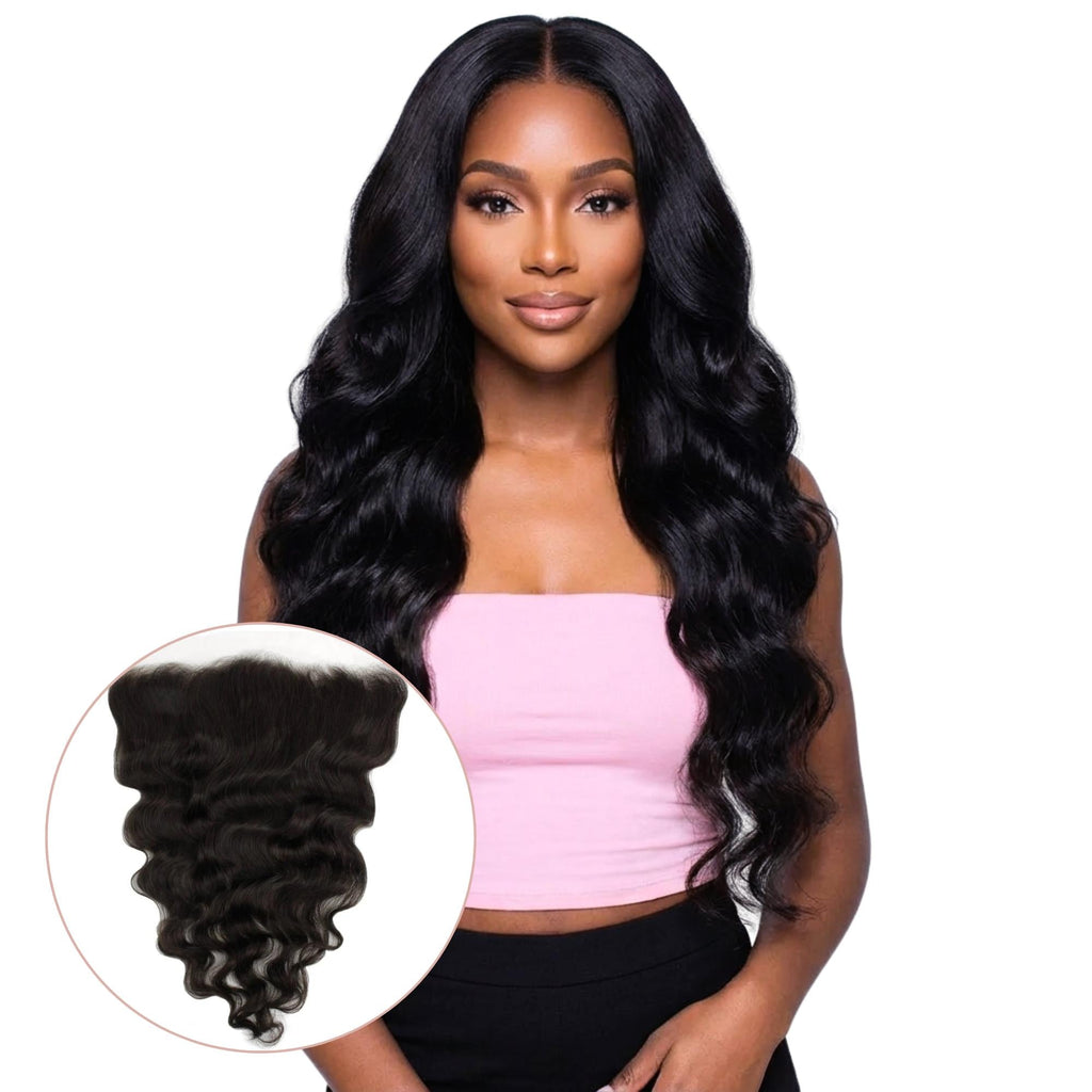 Loose Wave 13x4 Transparent Lace Human Hair Frontal by Private Label