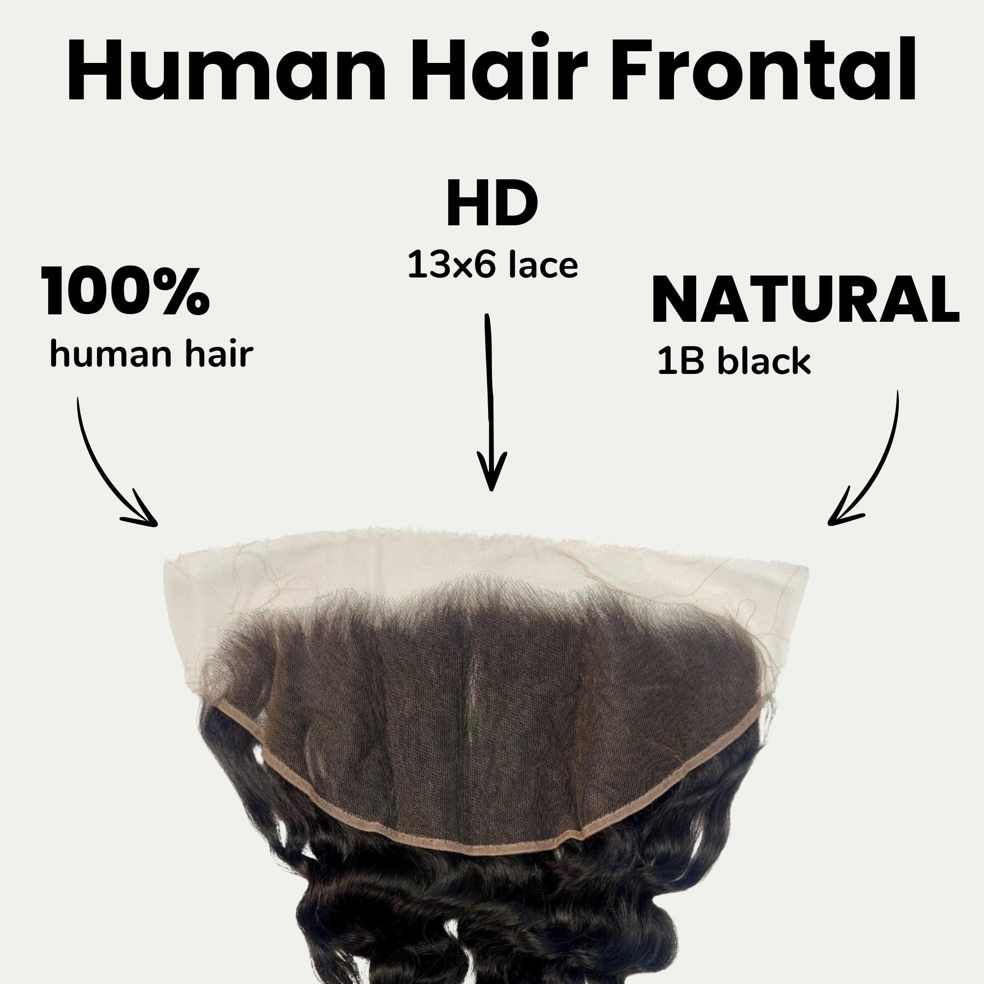 Loose Wave 13x6 HD Lace Human Hair Frontal by Private Label