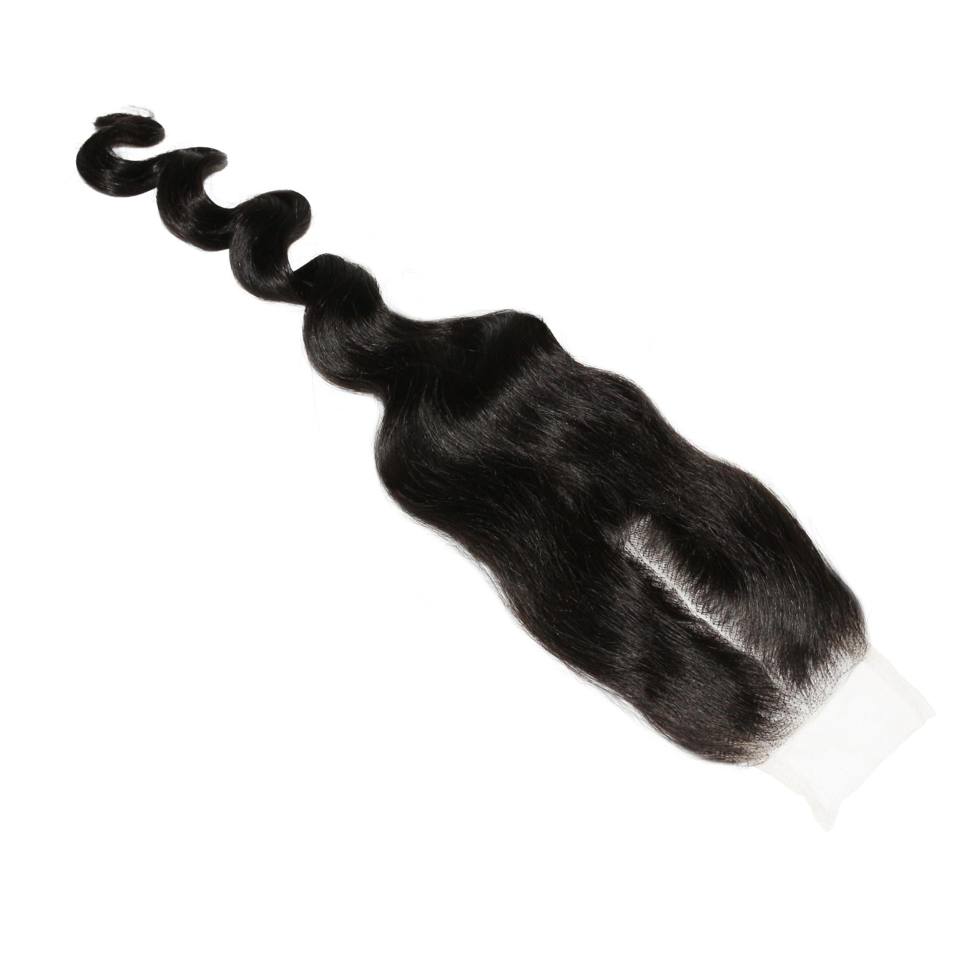 Loose Wave 2x6 Transparent Lace Human Hair Closure by Private Label