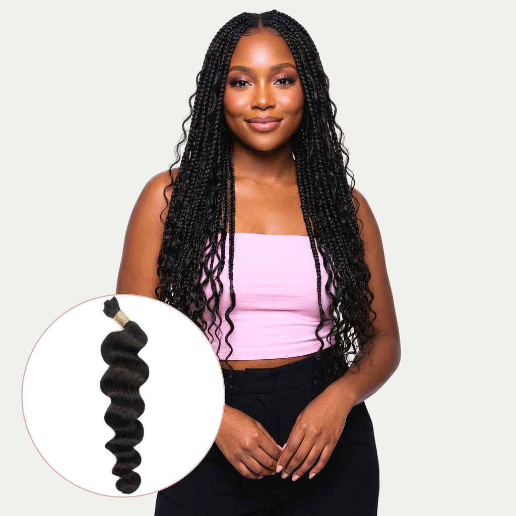 Loose Wave Bulk 100% Human Braiding Hair by Private Label