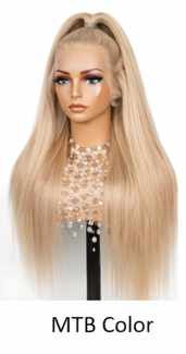 Light Ash Blonde Balayage Wig 24' Human Hair Body Wave Wear and Go Glueless Blonde Prebleached by Zernabella
