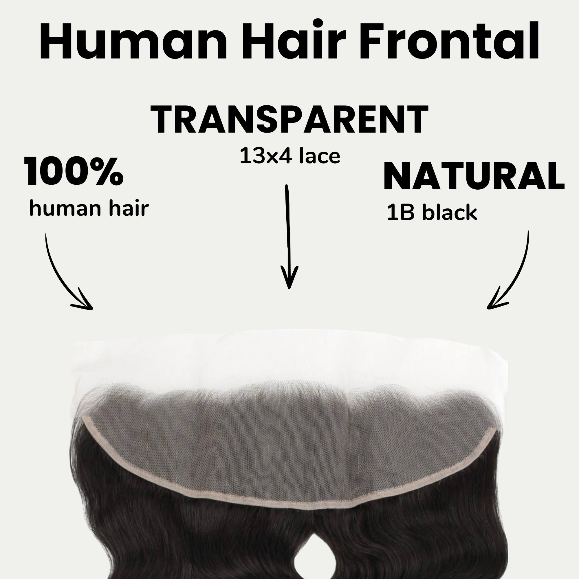 Malaysian Body Wave 13x4 Transparent Lace Human Hair Frontal by Private Label