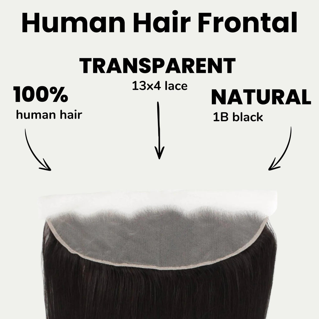 Malaysian Straight 13x4 Transparent Lace Human Hair Frontal by Private Label