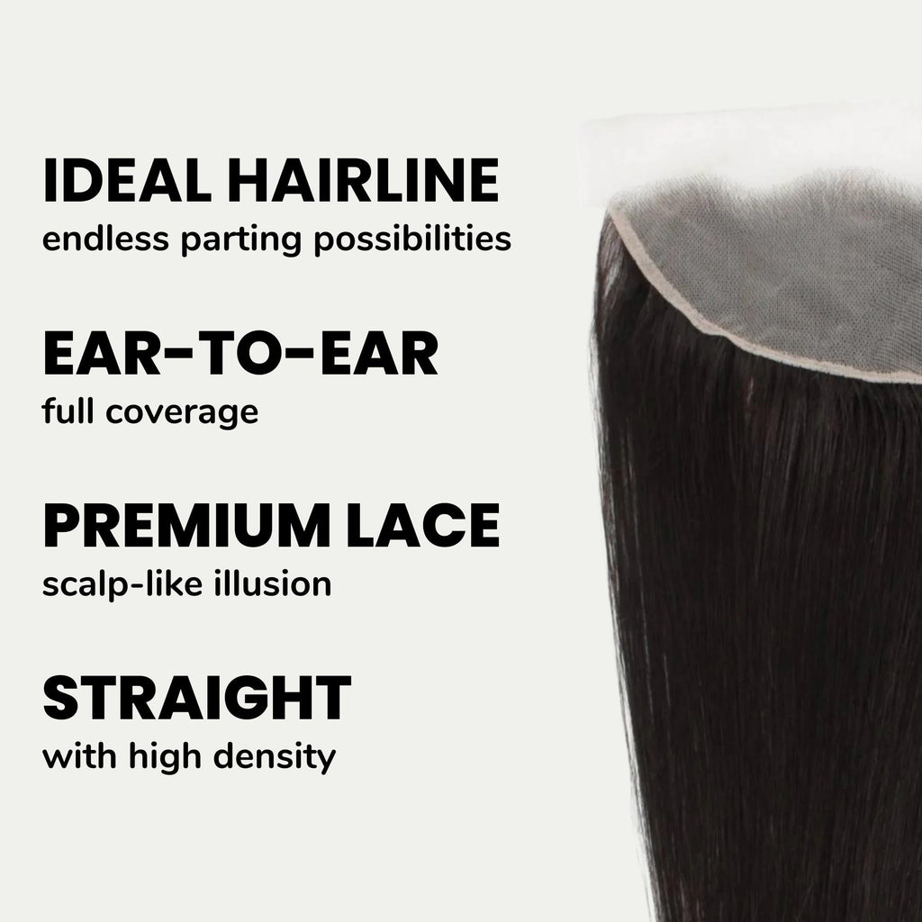 Malaysian Straight 13x4 Transparent Lace Human Hair Frontal by Private Label