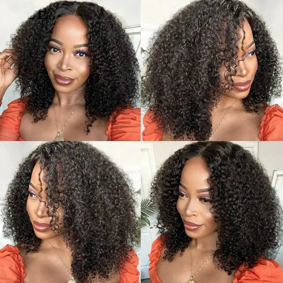 Mongolian | Kinky Curly | Human Hair | Lace Front | Lace Closure Wig by Luxegan