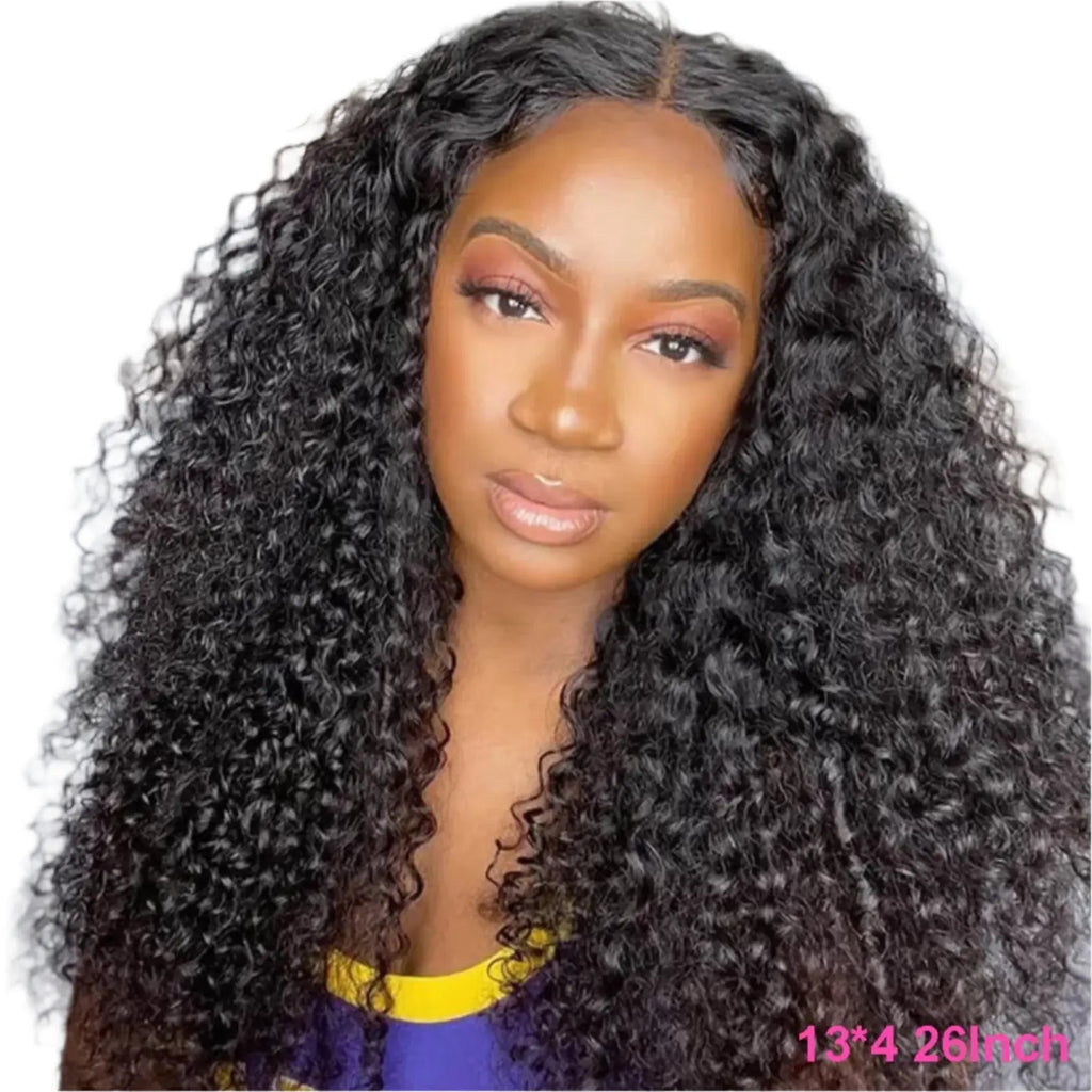 Mongolian | Kinky Curly | Human Hair | Lace Front | Lace Closure Wig by Luxegan