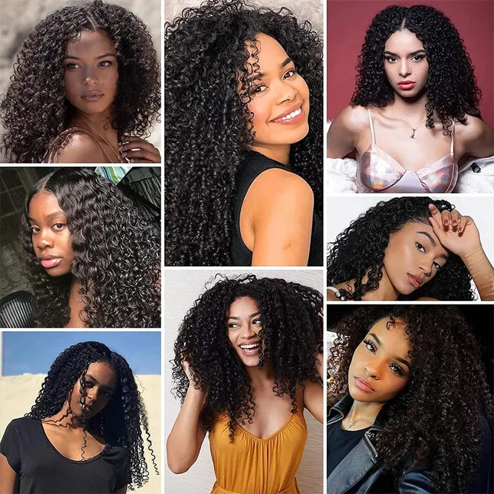 Mongolian | Kinky Curly | Human Hair | Lace Front | Lace Closure Wig by Luxegan
