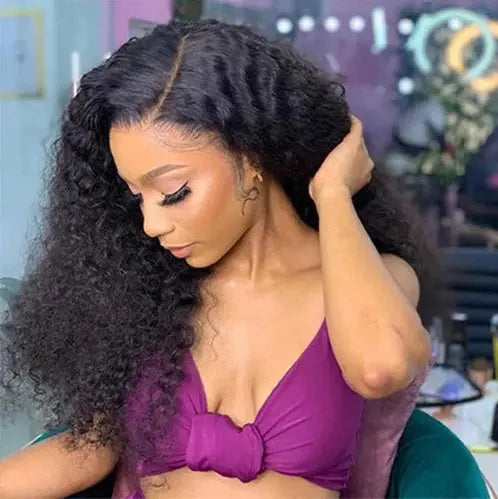Mongolian | Kinky Curly | Human Hair | Lace Front | Lace Closure Wig by Luxegan