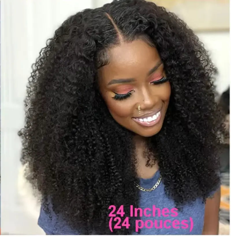 Mongolian | Kinky Curly | Human Hair | Lace Front | Lace Closure Wig by Luxegan