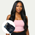 Natural Black Seamless Clip-In 100% Human Hair Extensions by Private Label