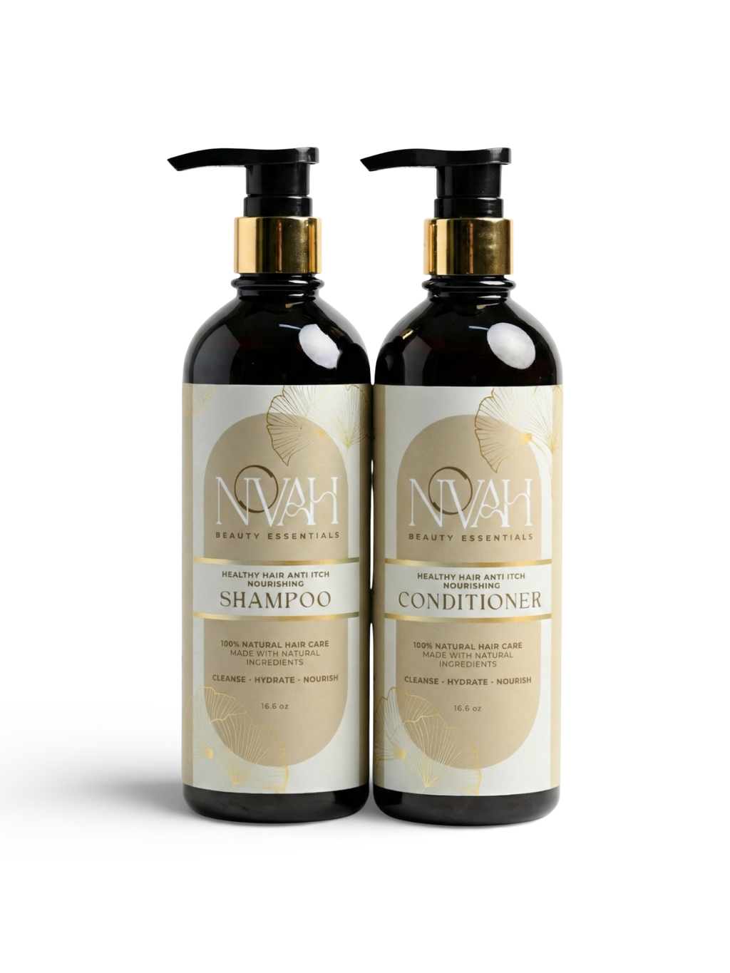 Healthy Hair Anti Itch Nourishing Shampoo & Conditioner Bundle by Novah Beauty Essentials