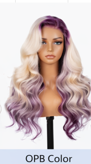 Ombre Frost Brown Wear and Go 24' Glueless Lace Front Wig Body Wave Brazilian Human Hair by Zernabella