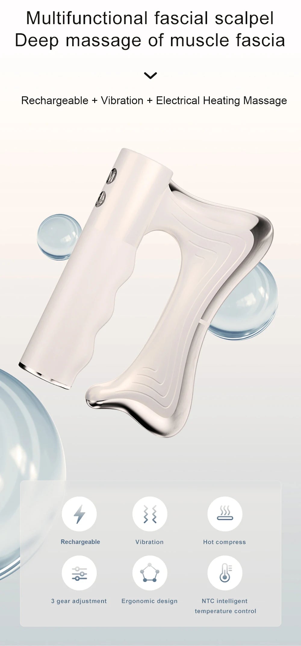 Electric Deep Tissue Massage Blade – Heated Fascia Relaxation Tool by Ovriluxe Enterprises llc