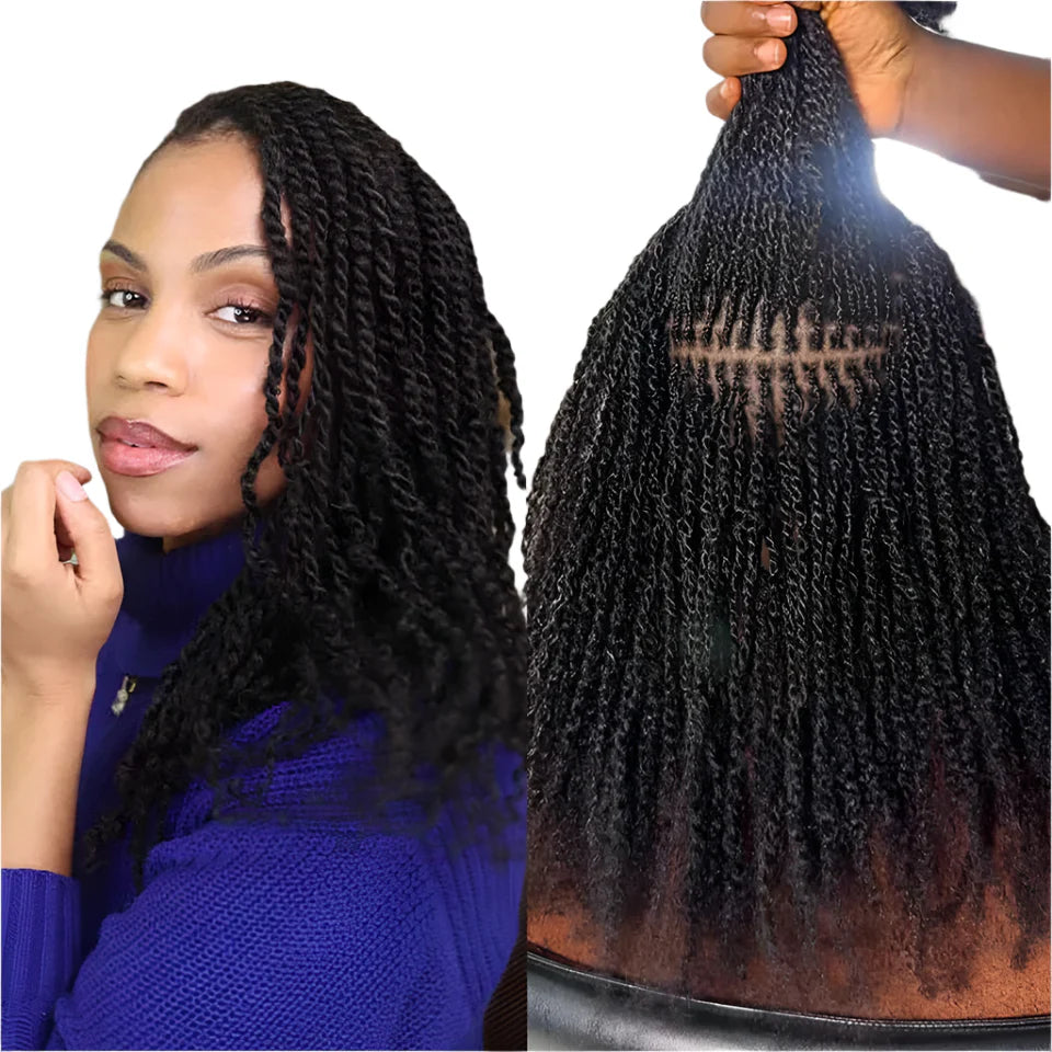 Rebecca Afro Kinky Bulk Human Hair for Braiding | Remy Virgin Brazilian Extensions (Multi-Color) by Luxegan