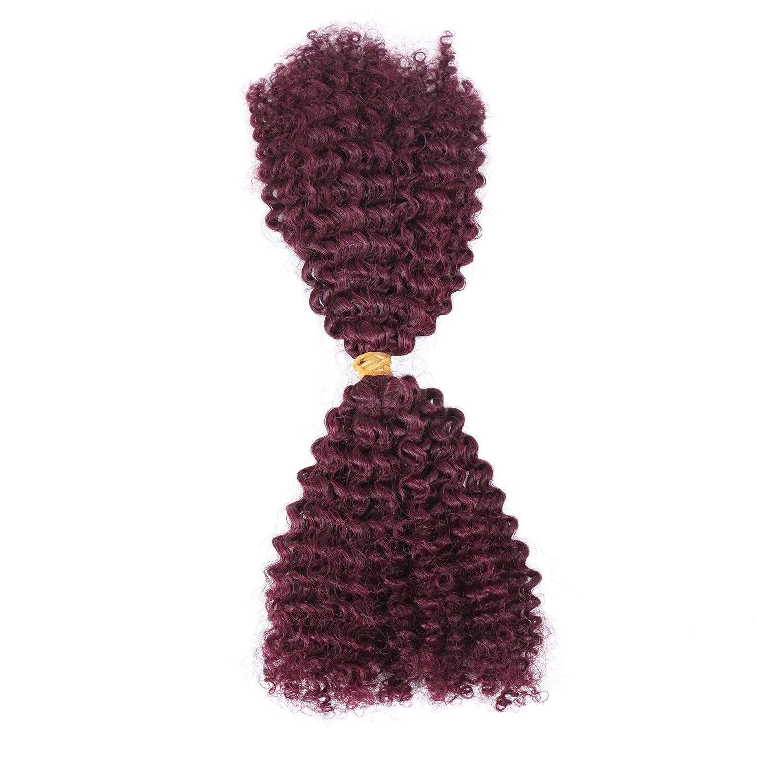 Ombre Honey Blonde Kinky Curly Human Hair Extensions | 50g Peruvian Crochet Bulk Hair (No Weft, Double Drawn) by Luxegan