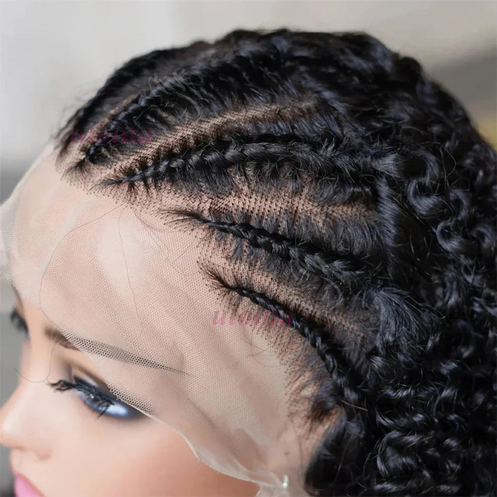 Kinky Curly Braided Bun Wig | 13x4 Lace Front | Human Hair | Remy | 210 Density by Luxegan