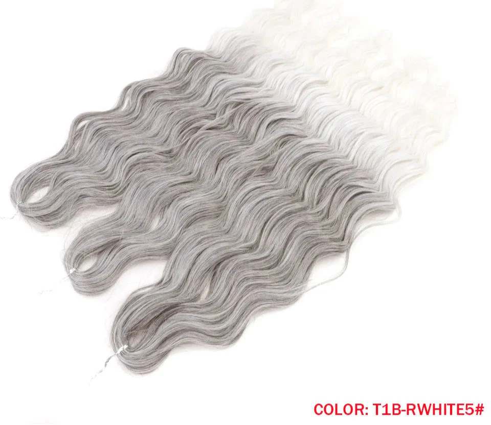 24" Orange Twist Crochet Hair | Synthetic Deep Wave Braiding Hair Extensions | Water Wave Hair | Heat Resistant Fiber | 60 Strands/Pack by Luxegan